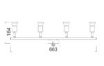 Φωτιστικό Σποτ Ράγα Ασημί 4xGU10 ACA DECOR – MC634SL4