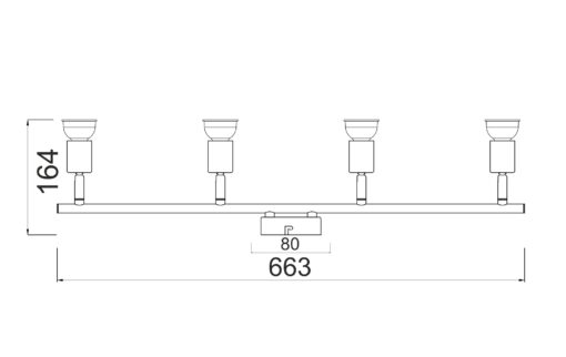 Φωτιστικό Σποτ Ράγα Ασημί 4xGU10 ACA DECOR – MC634SL4