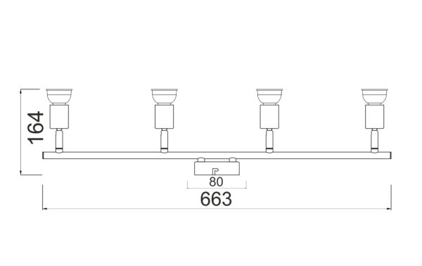 Φωτιστικό Σποτ Ράγα Ασημί 4xGU10 ACA DECOR – MC634SL4