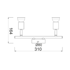 Φωτιστικό Σποτ Λευκό Ματ 2xGU10 Trinity ACA – MC634WH2