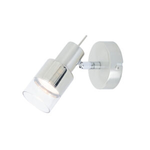 Φωτιστικό Σποτ Νίκελ – Χρώμιο Διάφανο Γυαλί 1xGU10 ACA DECOR – MC6561