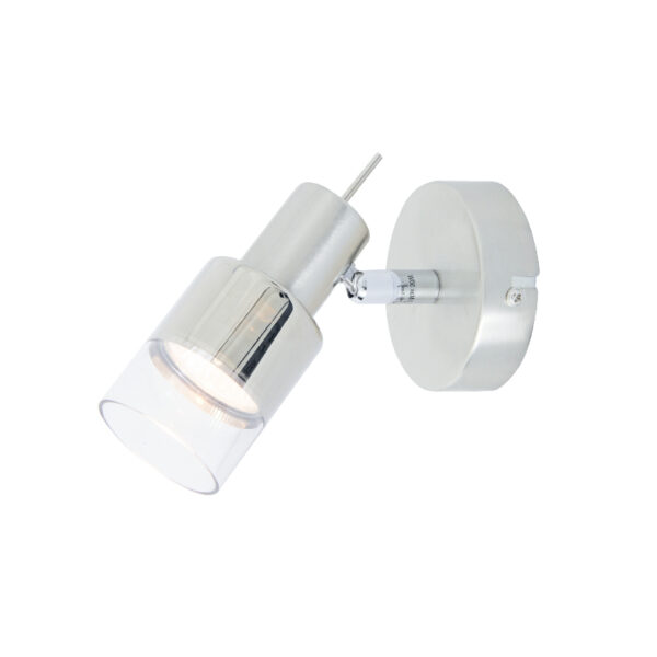 Φωτιστικό Σποτ Νίκελ – Χρώμιο Διάφανο Γυαλί 1xGU10 ACA DECOR – MC6561