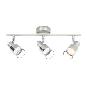 Φωτιστικό Σποτ Ράγα Νίκελ – Χρώμιο Διάφανο Γυαλί 3xGU10 ACA DECOR – MC6563