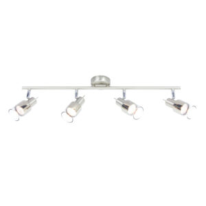 Φωτιστικό Σποτ Ράγα Νίκελ – Χρώμιο Διάφανο Γυαλί 4xGU10 ACA DECOR – MC6564