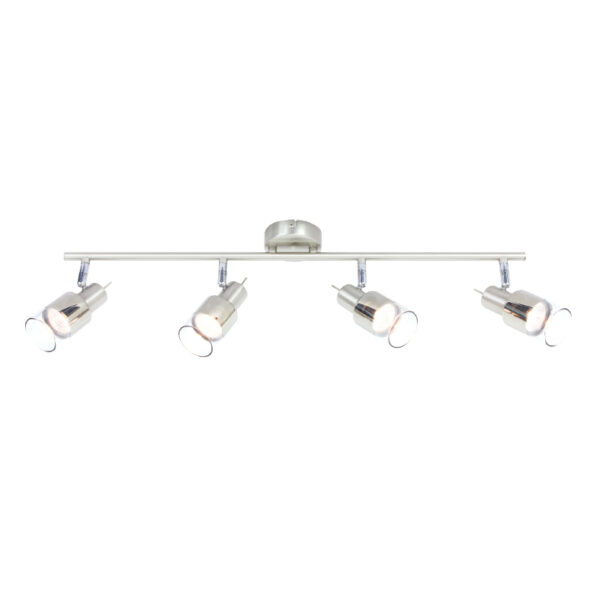Φωτιστικό Σποτ Ράγα Νίκελ – Χρώμιο Διάφανο Γυαλί 4xGU10 ACA DECOR – MC6564
