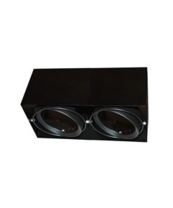 Βάση Σποτ Οροφής 2xAR111 Ρυθμιζόμενη Μαύρη 150x300x120 ACA – MCDAR2B