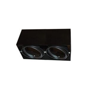 Βάση Σποτ Οροφής 2xAR111 Ρυθμιζόμενη Μαύρη 150x300x120 ACA – MCDAR2B
