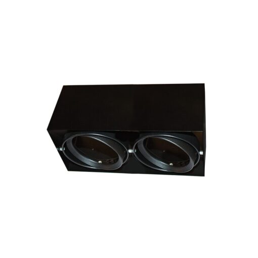 Βάση Σποτ Οροφής 2xAR111 Ρυθμιζόμενη Μαύρη 150x300x120 ACA – MCDAR2B
