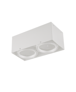 Βάση Σποτ Οροφής 2xAR111 Ρυθμιζόμενη Λευκή 150x300x120 ACA –  MCDAR2W