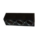 Βάση Σποτ Οροφής 3xAR111 Ρυθμιζόμενη Μαύρη 150x450x120 ACA –  MCDAR3B
