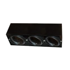 Βάση Σποτ Οροφής 3xAR111 Ρυθμιζόμενη Μαύρη 150x450x120 ACA –  MCDAR3B