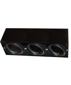Βάση Σποτ Οροφής 3xAR111 Ρυθμιζόμενη Μαύρη 150x450x120 ACA –  MCDAR3B