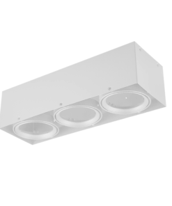 Βάση Σποτ Οροφής 3xAR111 Ρυθμιζόμενη Λευκή 150x450x120 ACA –  MCDAR3W