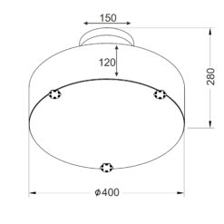Παιδικό Φωτιστικό Οροφής με Μήλα 3xE14 ACA DECOR – MD130243