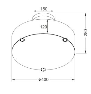Παιδικό Φωτιστικό Οροφής με Μήλα 3xE14 ACA DECOR – MD130243