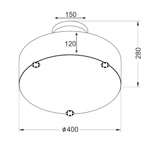 Παιδικό Φωτιστικό Οροφής με Μήλα 3xE14 ACA DECOR – MD130243