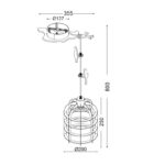 Παιδικό Φωτιστικό Οροφής Ροζ Κλουβί E27 Ø200 ACA DECOR – MD150411P