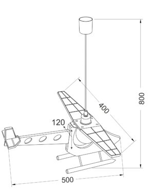 Παιδικό Κρεμαστό Φωτιστικό Ελικόπτερο 1xE27 ACA DECOR – MD20061