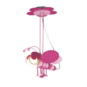 Κρεμαστό Παιδικό Φωτιστικό Μελισσούλα Ρόζ 1xE27 ACA DECOR  – MD20081A
