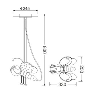 Κρεμαστό Παιδικό Φωτιστικό Μελισσούλα Ρόζ 1xE27 ACA DECOR  – MD20081A