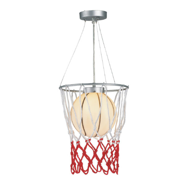 Κρεμαστό Παιδικό Φωτιστικό Καλάθι Μπάλα Μπάσκετ 1xE27 ACA DECOR  – MD50591B