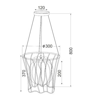 Κρεμαστό Παιδικό Φωτιστικό Καλάθι Μπάλα Μπάσκετ 1xE27 ACA DECOR  – MD50591B
