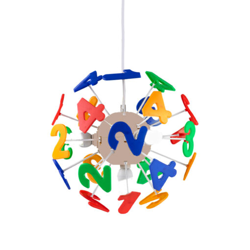 Κρεμαστό Παιδικό Φωτιστικό με Αριθμούς 3xE14 ACA DECOR – MD70853F