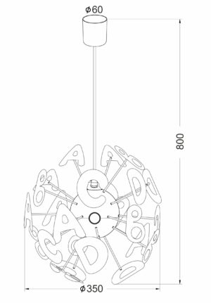 ΚΡΕΜΑΣΤΟ ΠΑΙΔΙΚΟ ΓΡΑΜΜΑΤΑ 4XE14 Φ35 SCHOOL ACA – MD70854E