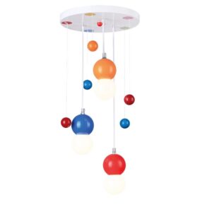 Παιδικό Φωτιστικό Οροφής 3xE27 Ø300 Πλαστικό-Μέταλλο Πολύχρωμο ACA DECOR – MD90523