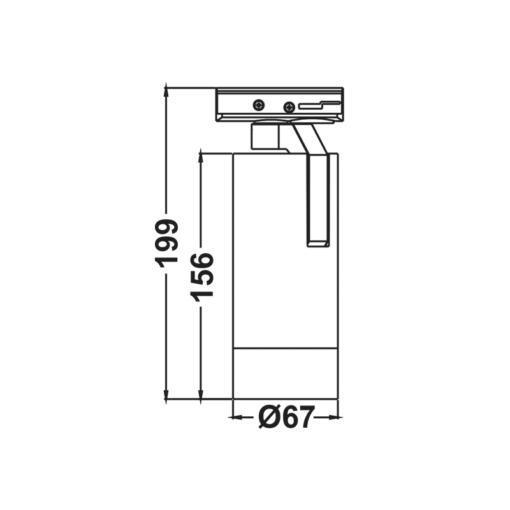 Φωτιστικό Ράγας LED Zoomable Μαύρο  15W 3000K 2 Καλωδίων  20-50° 1450lm  ACA – MEL1530B2