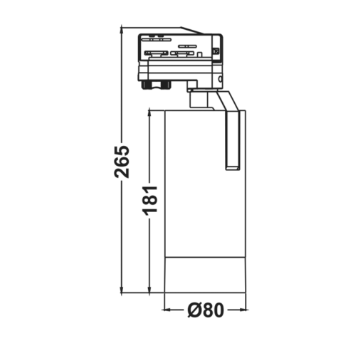 Φωτιστικό Ράγας LED Zoomable Μαύρο  25W 3000K 4 Καλωδίων  25-60° 2800lm  ACA – MEL2530B4