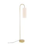 Φωτιστικό Δαπέδου 1ΧΕ27 Μεταλλικό Απόχρωση Ορείχλακου & Μπεζ Υφασμάτινο Καπέλο L32*W24*H162.5cm ZORAN ACA – MF240718