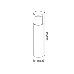 Φωτιστικό Δαπέδου 1xE27 κήπου 56cm κόκκινο τσιμέντο  + πλαστικό IP65 ACA – MK031R-560