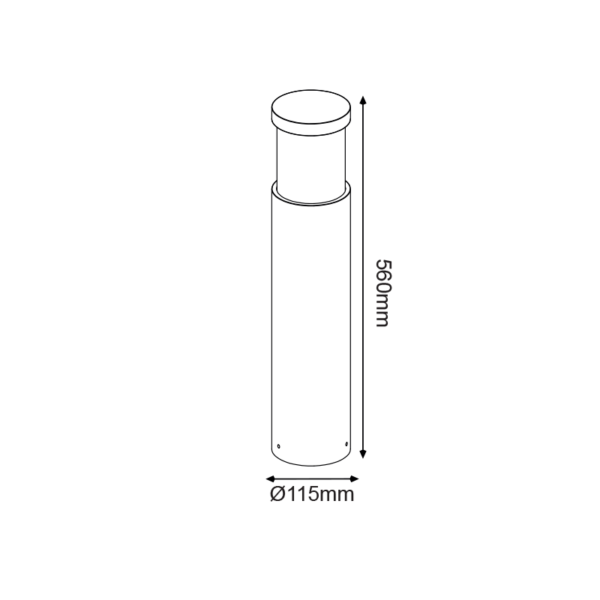 Φωτιστικό Δαπέδου 1xE27 κήπου 56cm κόκκινο τσιμέντο  + πλαστικό IP65 ACA – MK031R-560