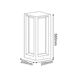 ^ΦΩΤΙΣΤΙΚΟ ΚΗΠΟΥ 560MM IP65 3xE27 Max.7W ΜΑΥΡΟ ΤΣΙΜΕΝΤΟ & PC ΚΑΛΥΜΜΑ ACA – MK039B-560