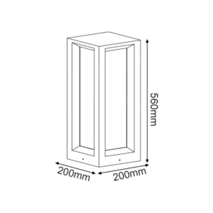 ^ΦΩΤΙΣΤΙΚΟ ΚΗΠΟΥ 560MM IP65 3xE27 Max.7W ΜΑΥΡΟ ΤΣΙΜΕΝΤΟ & PC ΚΑΛΥΜΜΑ ACA – MK039B-560