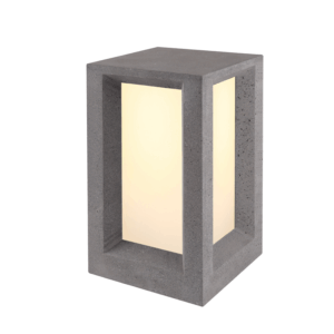 Φωτιστικό Δαπέδου 2xE27 Κήπου 33cm Μαύρο Τσιμέντο + Πλαστικό IP65 ACA – MK039B-330