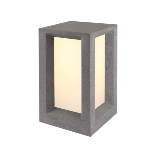 Φωτιστικό Δαπέδου 2xE27 Κήπου 33cm Μαύρο Τσιμέντο + Πλαστικό IP65 ACA – MK039B-330