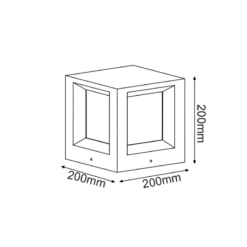 ^ΦΩΤΙΣΤΙΚΟ ΚΗΠΟΥ 200MM IP65 Ε27 Max.7W ΜΑΥΡΟ ΤΣΙΜΕΝΤΟ & PC ΚΑΛΥΜΜΑ ACA – MK041B-200