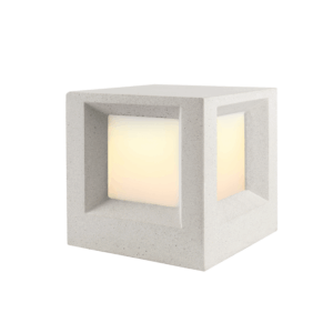 Φωτιστικό Δαπέδου 1xE27 κήπου 20cm λευκό τσιμέντο  + πλαστικό IP65 ACA – MK041W-200