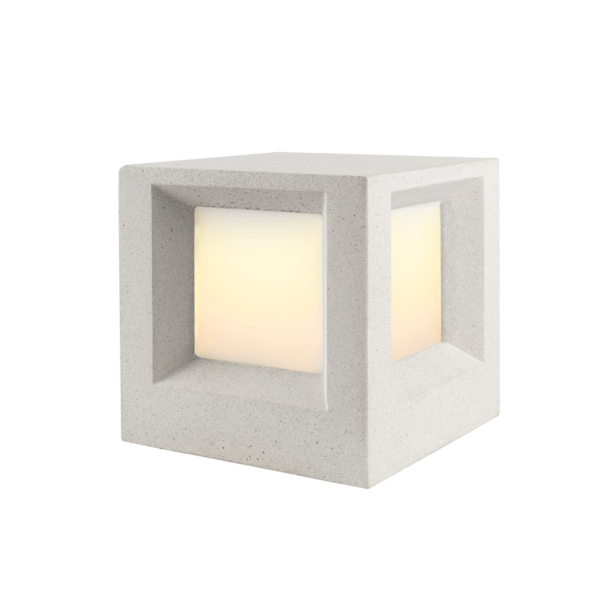 Φωτιστικό Δαπέδου 1xE27 κήπου 20cm λευκό τσιμέντο  + πλαστικό IP65 ACA – MK041W-200