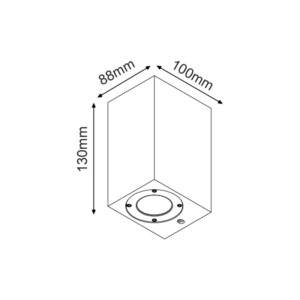 ^ΤΕΤΡΑΓΩΝΟ ΕΠΙΤΟΙΧΟ ΦΩΤΙΣΤΙΚΟ IP65 GU10 ΛΕΥΚΟ ΤΣΙΜΕΝΤΟ ACA – MK0531SW