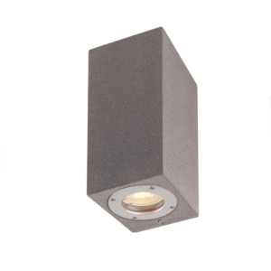 ΤΕΤΡΑΓΩΝΟ ΕΠΙΤΟΙΧΟ ΦΩΤΙΣΤΙΚΟ UP-DOWN IP65 2XGU10 ΜΑΥΡΟ ΤΣΙΜΕΝΤΟ ACA – MK0532SB