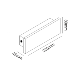 ^ΕΠΙΤΟΙΧΟ ΓΡΑΜΜΙΚΟ ΦΩΤΙΣΤΙΚΟ LED SMD 8W 480LM 230V AC 3000K RA80 IP65 30.000HRS ΜΑΥΡΟ ΤΣΙΜΕΝΤΟ ACA – MK063220B