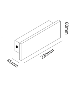^ΕΠΙΤΟΙΧΟ ΓΡΑΜΜΙΚΟ ΦΩΤΙΣΤΙΚΟ LED SMD 8W 480LM 230V AC 3000K RA80 IP65 30.000HRS ΜΑΥΡΟ ΤΣΙΜΕΝΤΟ ACA – MK063220B