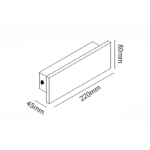 ^ΕΠΙΤΟΙΧΟ ΓΡΑΜΜΙΚΟ ΦΩΤΙΣΤΙΚΟ LED SMD 8W 540LM 230V AC 3000K RA80 IP65 30.000HRS ΛΕΥΚΟ ΤΣΙΜΕΝΤΟ ACA – MK063220W