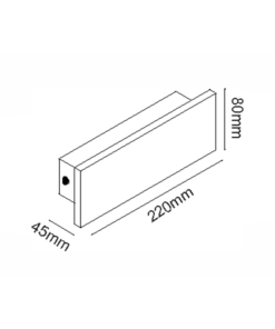 ^ΕΠΙΤΟΙΧΟ ΓΡΑΜΜΙΚΟ ΦΩΤΙΣΤΙΚΟ LED SMD 8W 540LM 230V AC 3000K RA80 IP65 30.000HRS ΛΕΥΚΟ ΤΣΙΜΕΝΤΟ ACA – MK063220W