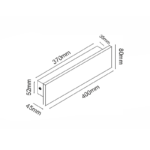 ^ΕΠΙΤΟΙΧΟ ΓΡΑΜΜΙΚΟ ΦΩΤΙΣΤΙΚΟ LED SMD 12W 660LM 230V AC 3000K RA80 IP65 30.000HRS ΜΑΥΡΟ ΤΣΙΜΕΝΤΟ ACA – MK063400B