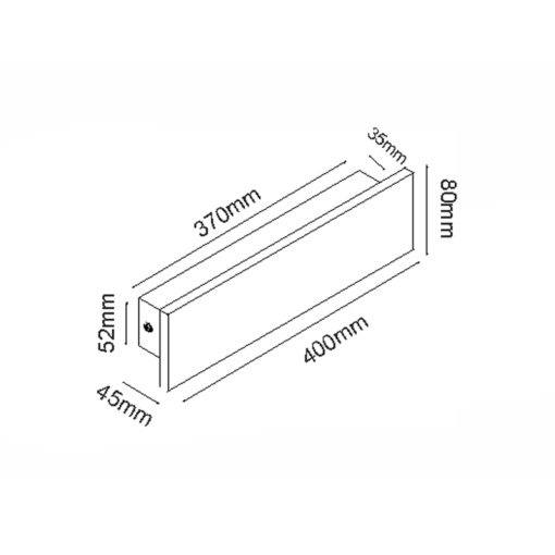 ^ΕΠΙΤΟΙΧΟ ΓΡΑΜΜΙΚΟ ΦΩΤΙΣΤΙΚΟ LED SMD 12W 660LM 230V AC 3000K RA80 IP65 30.000HRS ΜΑΥΡΟ ΤΣΙΜΕΝΤΟ ACA – MK063400B