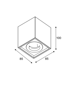 ΕΠΙΤΟΙΧΟ ΦΩΤΙΣΤΙΚΟ 1ΧGU10 ΜΑΥΡΟ ΤΣΙΜΕΝΤΟ 8,5X8,5XH10CM MONTE ACA DECOR – MK131S10B